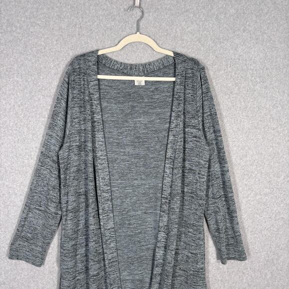Hello Mello Duster Cardigan‎ XLP Blue Pockets Soft Lounge Comfy Cozy Long Thin - Picture 2 of 11